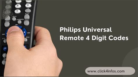 philips universal remote 4 digit code|Philips Universal Remote Codes: Easy Programming .